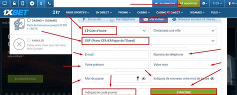 comment créer un compte 1xbet espèce